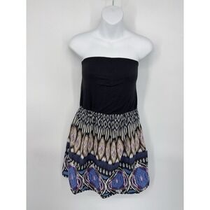 Vintage Y2K Torrid Strapless Cotton Dress Size 1‎ Funky Retro Boho Festival